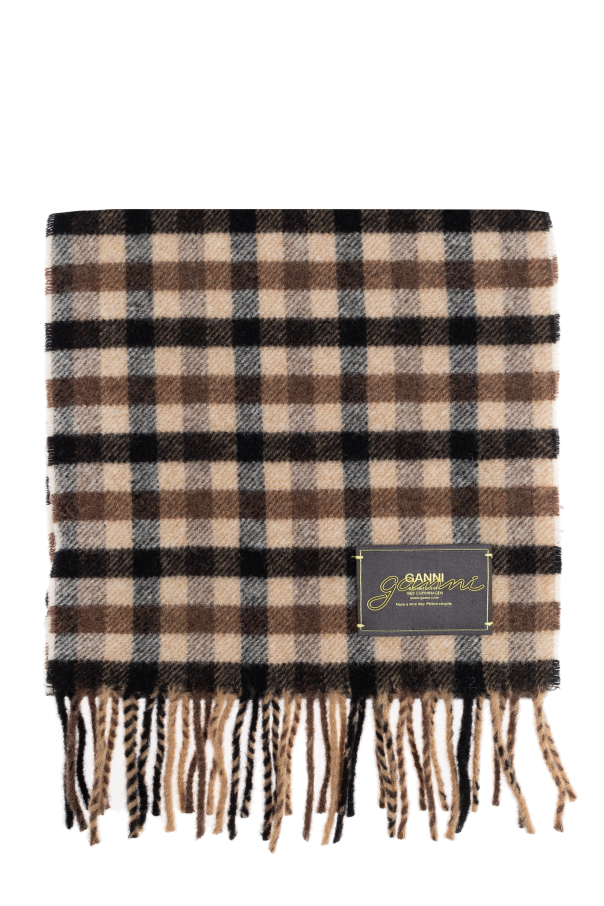 Scarf with a check pattern od Ganni