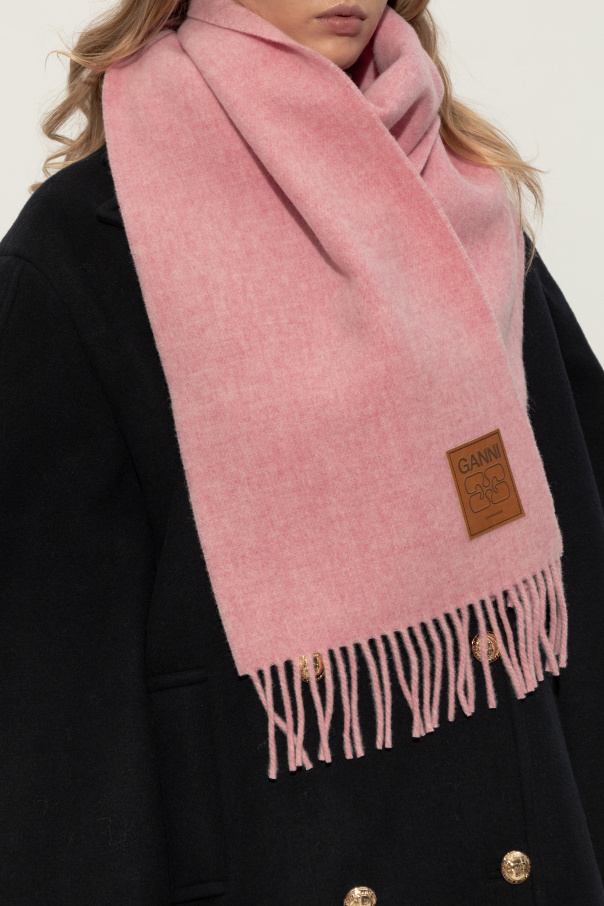 Ganni Wollschal mit Logo
