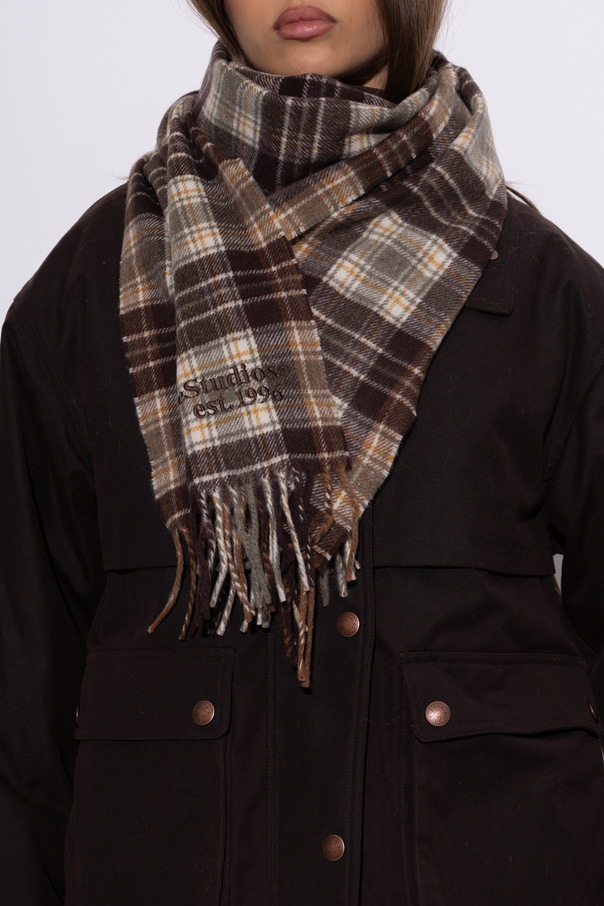 Acne Studios Plaid cashmere scarf