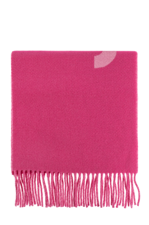 Wool scarf with logo
