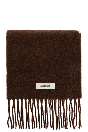 Scarf with logo patch