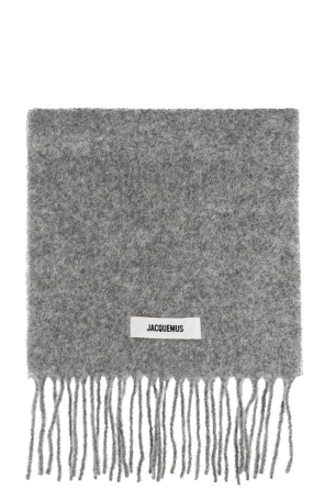 Scarf with logo patch