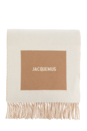 Wool scarf with logo