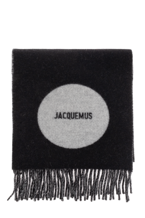 Wool scarf with logo