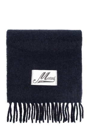 Wool scarf with logo