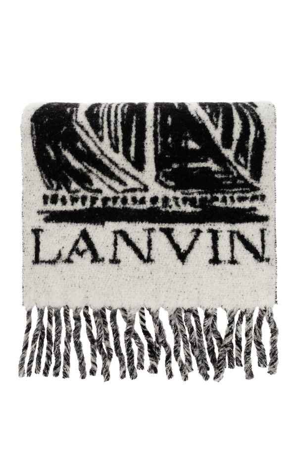 Wool scarf with fringes od Lanvin
