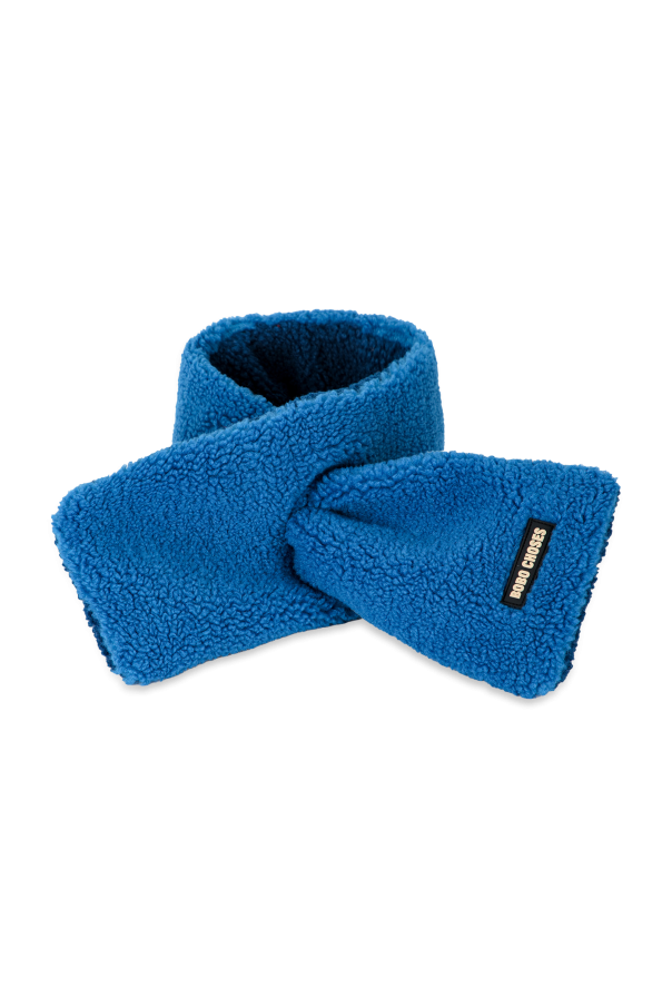Furry scarf with logo patch, zdjęcie 1 Furry scarf with logo patch od Bobo Choses