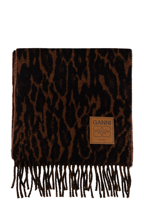 Wollschal mit Animal-Print-Muster