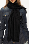 Balmain BLACK Scarf with monogram