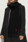 Ami Alexandre Mattiussi BLACK Scarf with logo patch