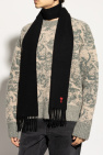 Ami Alexandre Mattiussi BLACK Scarf with logo patch