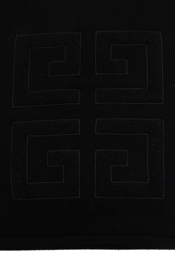 Givenchy Givenchy logo-detail wool scarf