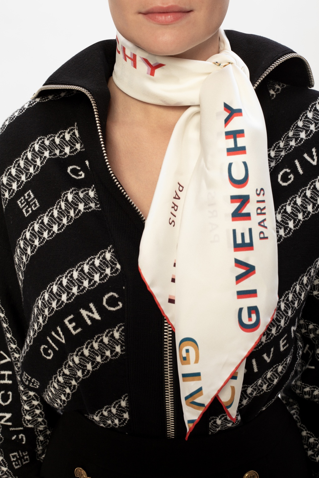 Women Accessories Givenchy Women Scarves Givenchy Women Silk Scarves Givenchy Women Silk Scarf GIVENCHY golden Silk Scarves Givenchy Women 