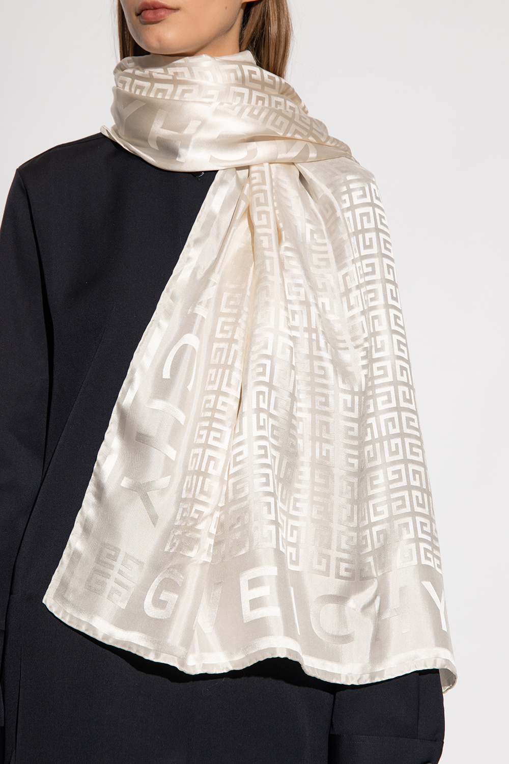 givenchy blazer Silk scarf with logo