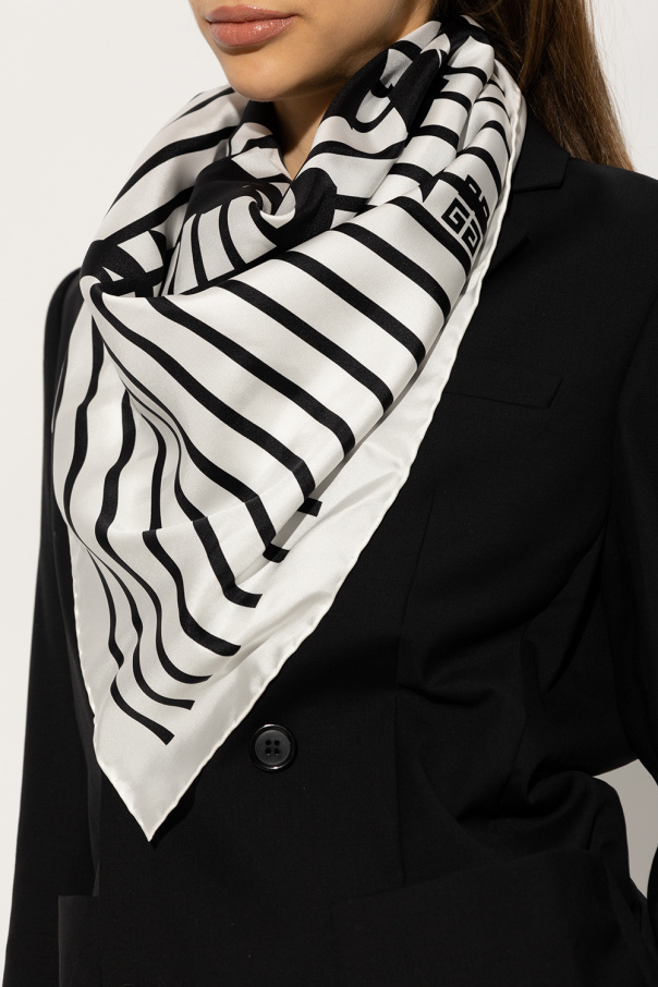 Louis Vuitton Monogram Mini Silk Scarf Black Multiple colors Cloth