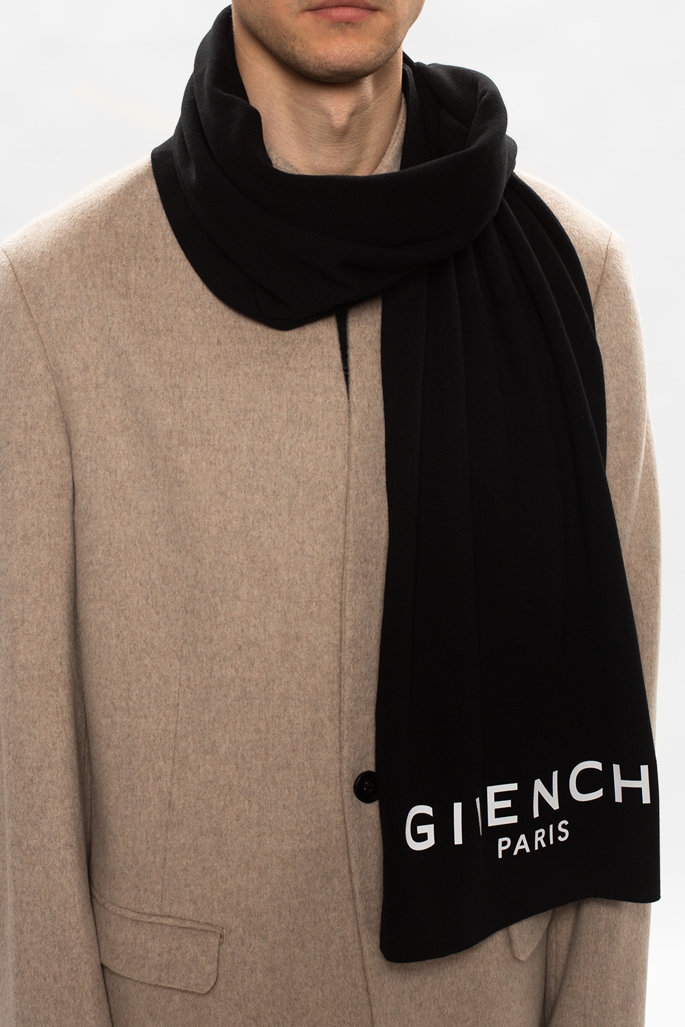 givenchy Intense Wool scarf with logo