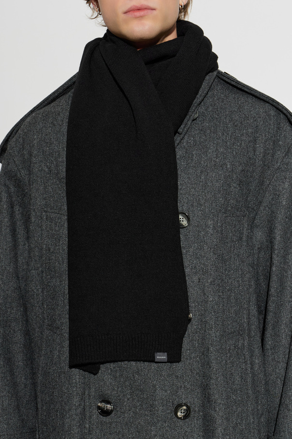 Woolrich Wool scarf with logo