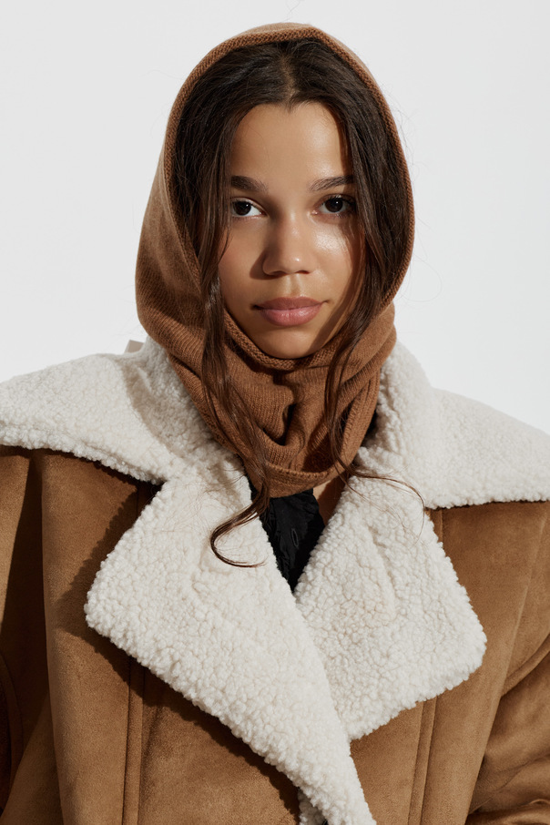 Chloé Wool neck warmer with logo