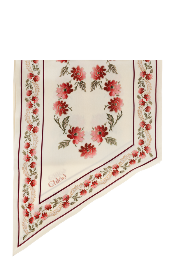 Silk scarf with floral motif od Chloé