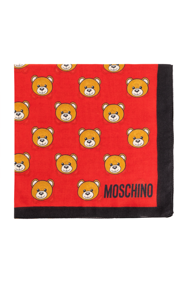 Scarf with teddy bear motif od Moschino