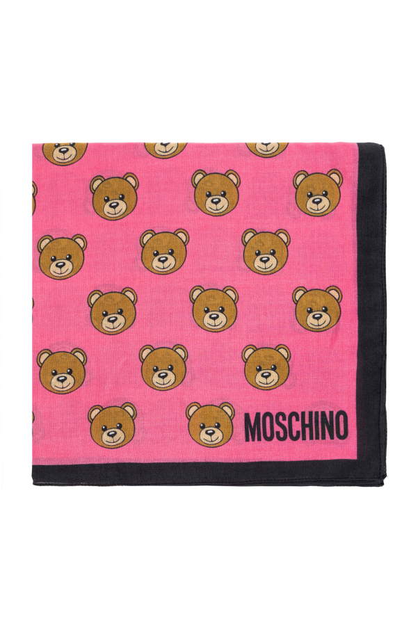 Scarf with teddy bear motif od Moschino