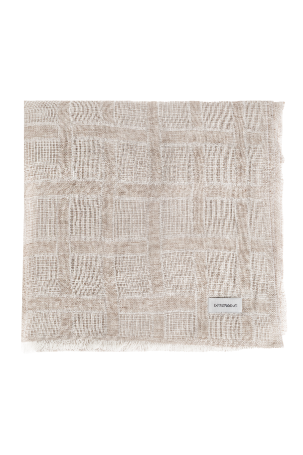 Emporio Armani Szal z lureksową nicią