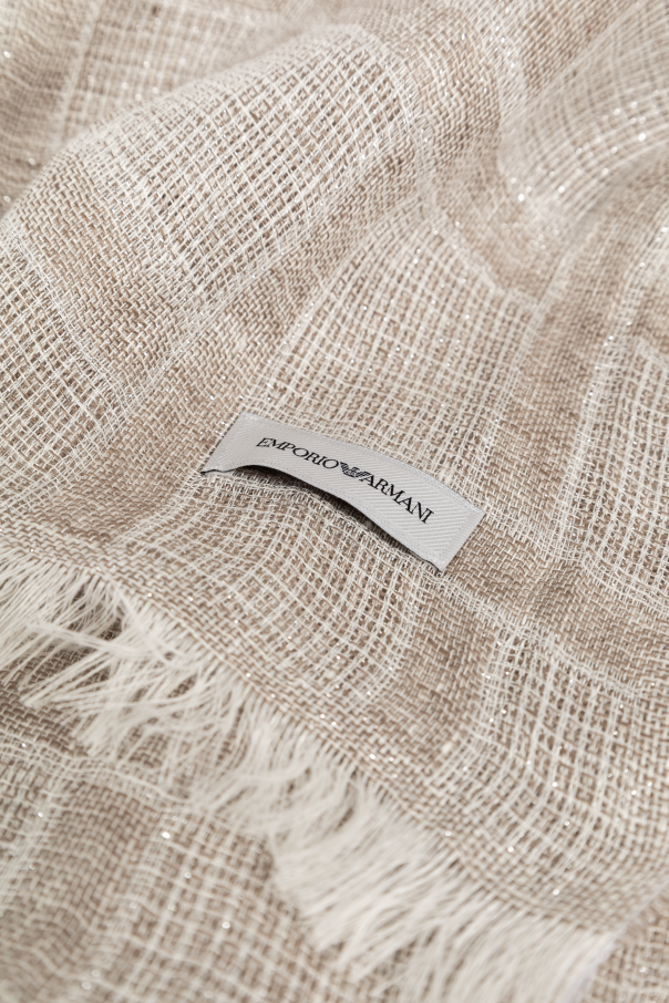 Emporio Armani Szal z lureksową nicią