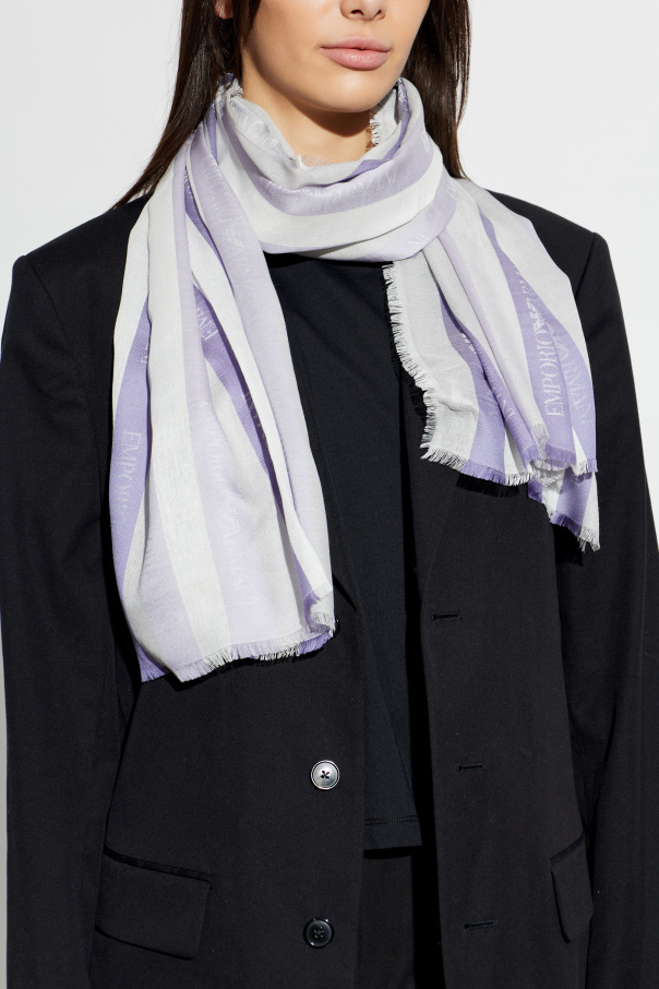 Emporio Armani Scarf with striped pattern