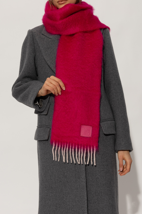 Louis Vuitton Monogram Womens Knit & Fur Scarves 2023 Ss, Red