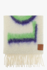 loewe striped mohair and wool blend scarf