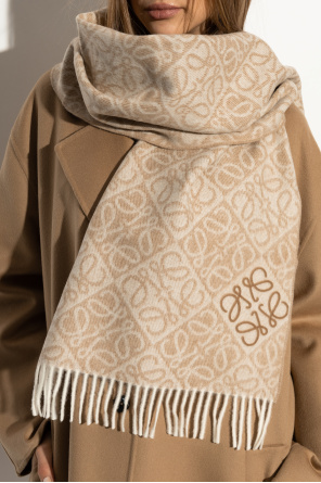 Wool scarf with monogram od Loewe