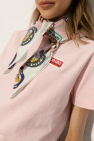 Kenzo PINK Printed cotton scarf