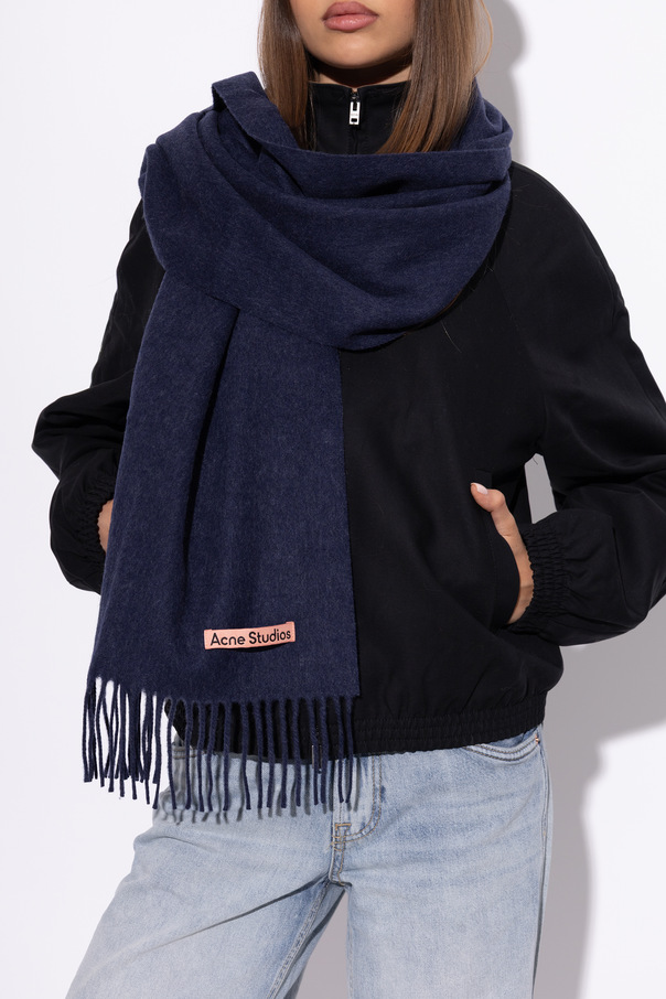 Acne Studios Bufanda de lana con flecos