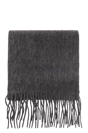 Scarf with logo patch