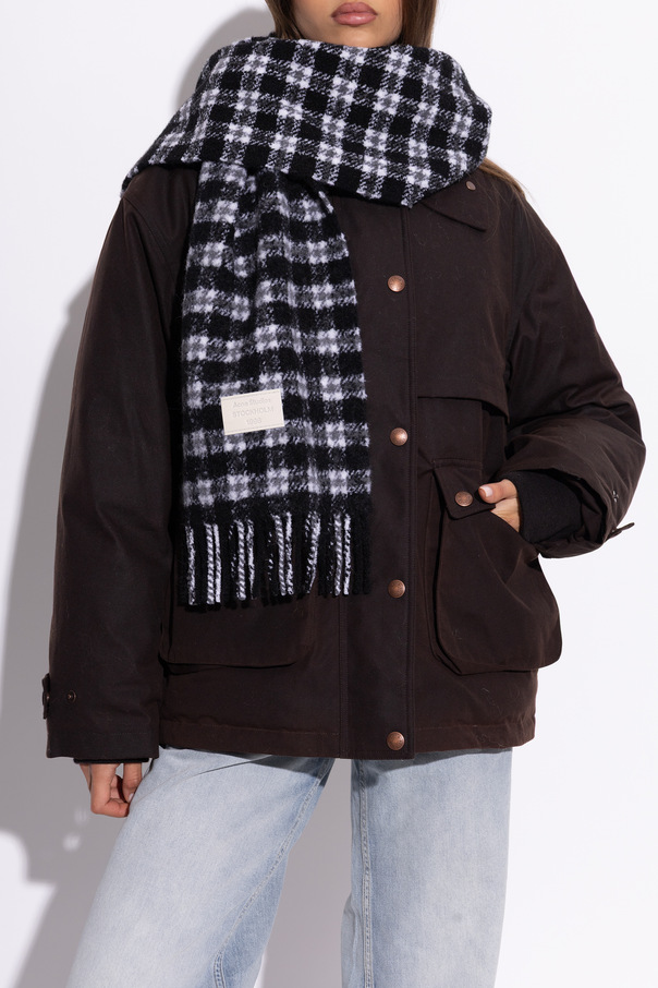 Acne Studios Bufanda de lana con flecos