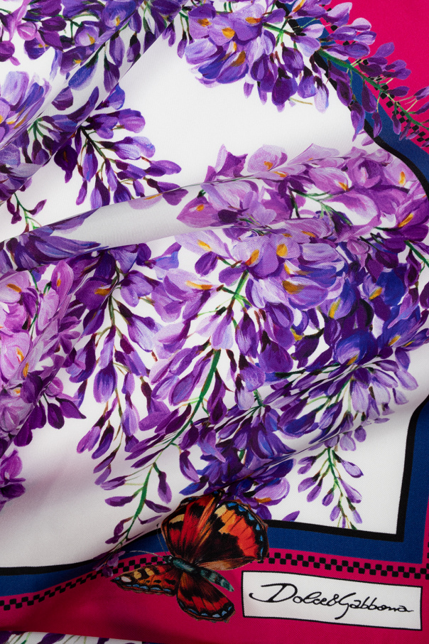 Dolce & Gabbana Silk shawl with floral motif