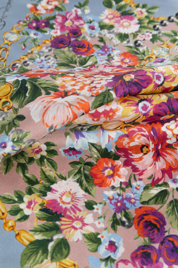Dolce & Gabbana Pañuelo de seda con motivo floral