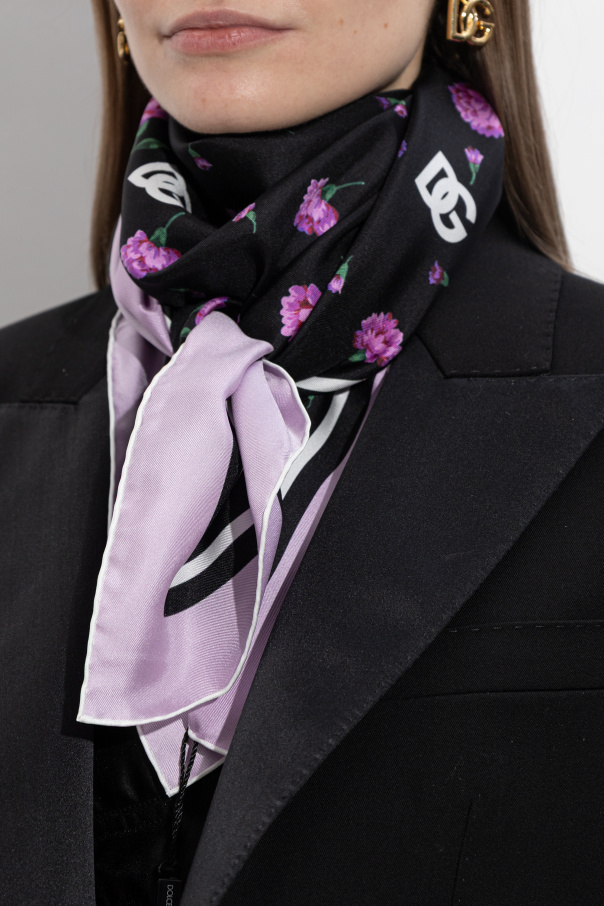 Dolce & Gabbana Silk scarf with floral motif
