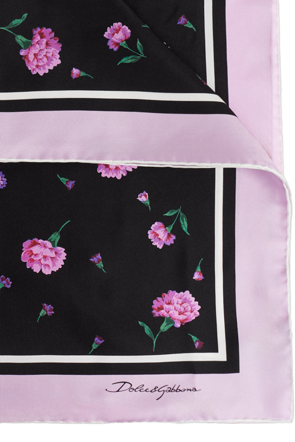Dolce & Gabbana Silk scarf with floral motif