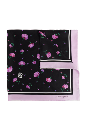 Silk scarf with floral motif