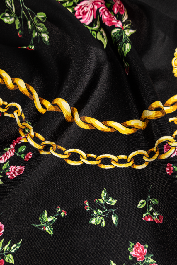 Dolce & Gabbana Lenço de seda com motivo floral