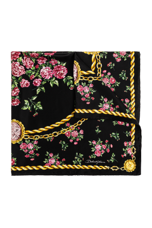 Pañuelo de seda con motivo floral