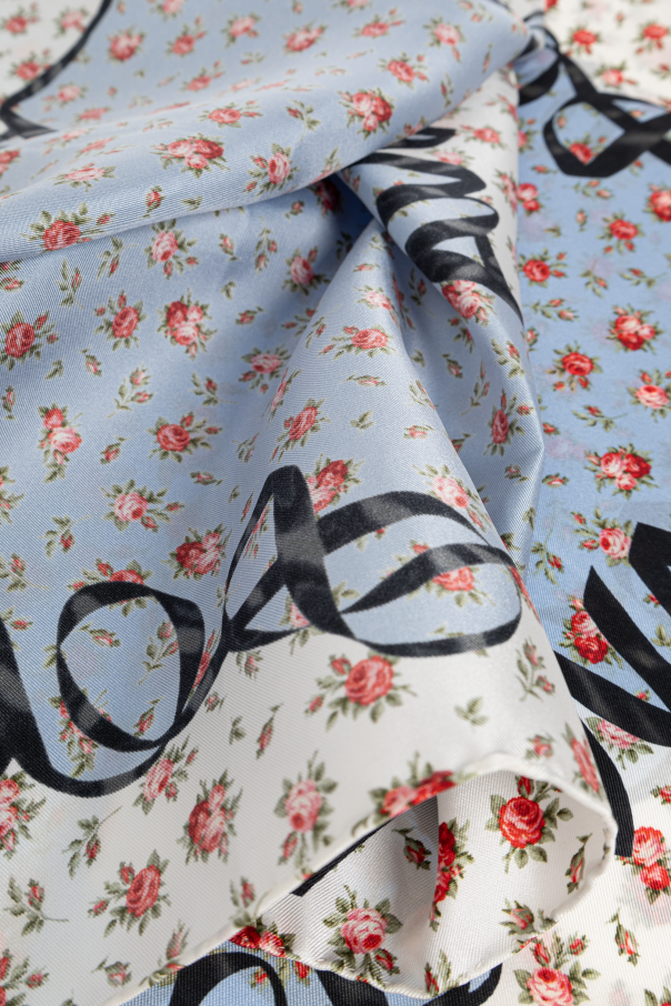 Dolce & Gabbana Silk scarf with floral motif