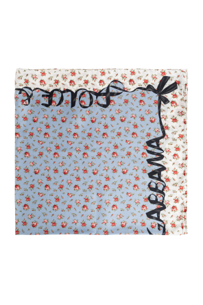 Silk scarf with floral motif