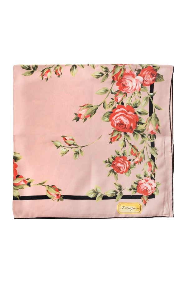 Silk scarf with floral motif od Dolce & Gabbana