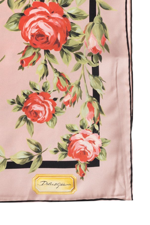Dolce & Gabbana Pañuelo de seda con motivo floral