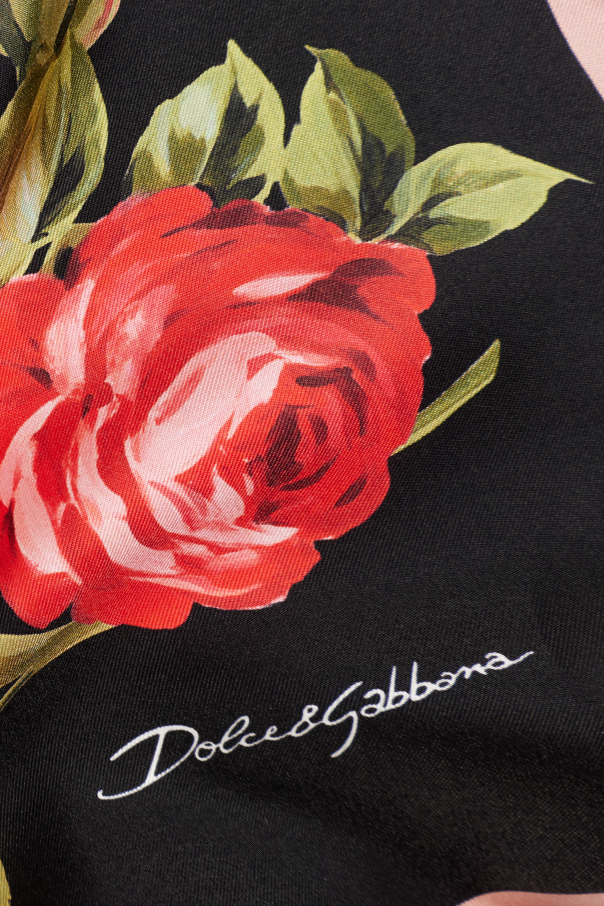 Dolce & Gabbana Silk scarf with floral motif