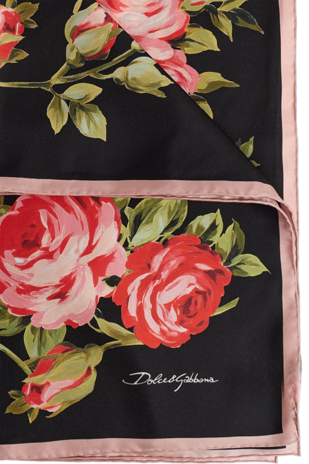 Dolce & Gabbana Silk scarf with floral motif
