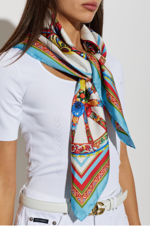 Seidentuch mit „carretto“-print od Dolce & Gabbana