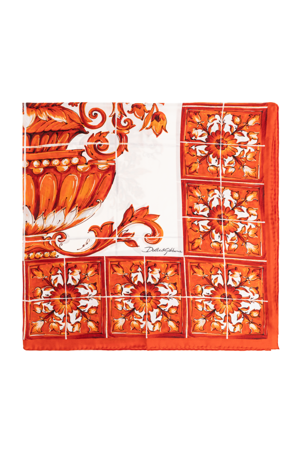Silk scarf with 